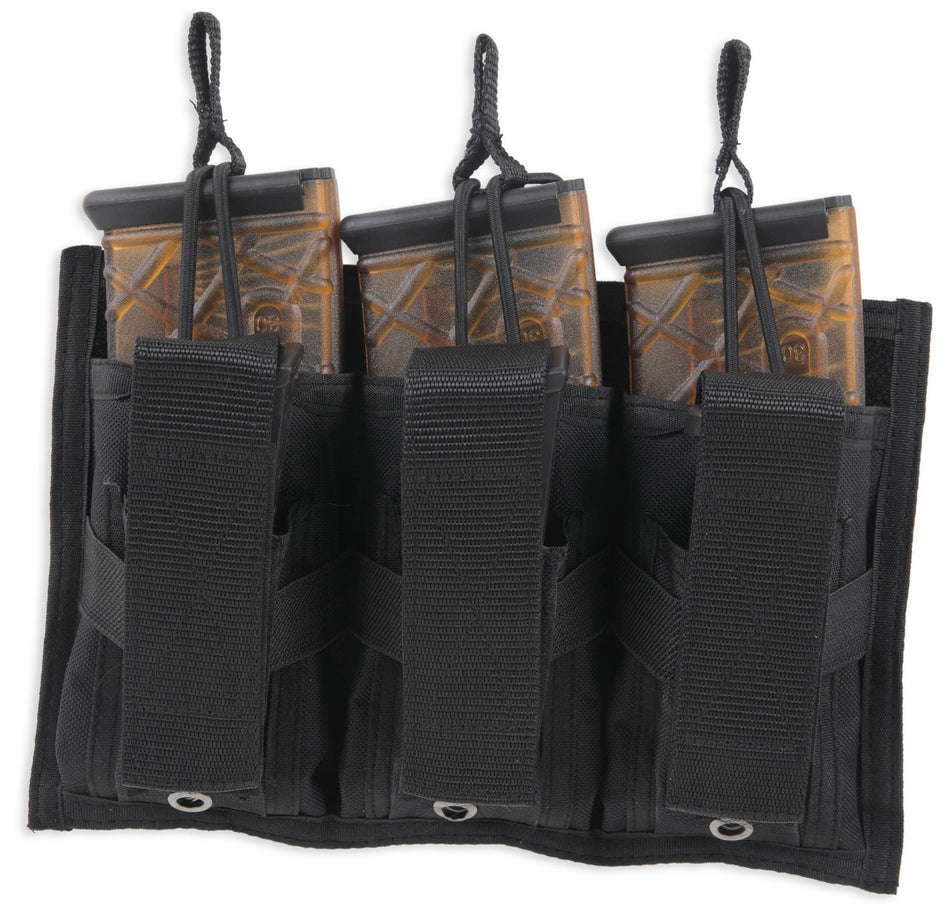 Bulldog BDT62 Tri-Double MOLLE Magazine Pouch Black for 30-Round AR and High-Cap Pistol Mags