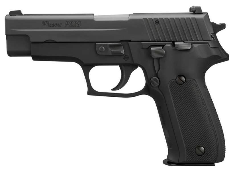 dSIG SAUER P226 40YR ANNIVERSARY 9MM 4.4" BLK DA/SA, ALUMINUM GRIP 2-15RD MAG