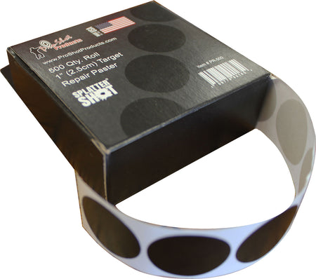 Pro-Shot PR500 SplatterShot Black 1" Self-Adhesive Repair Pasters 500 Per Roll