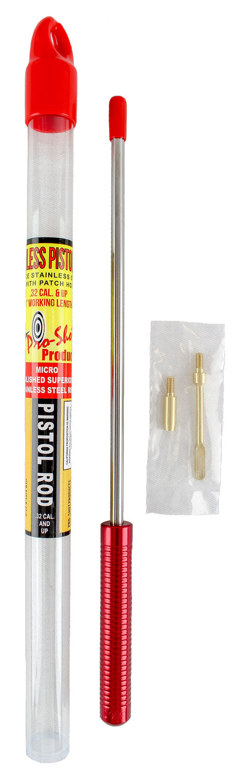 Pro-Shot 1PS87U 8" Micro-Polished Stainless Steel Cleaning Rod .27 Cal & Up Pistol #8-32 Thread