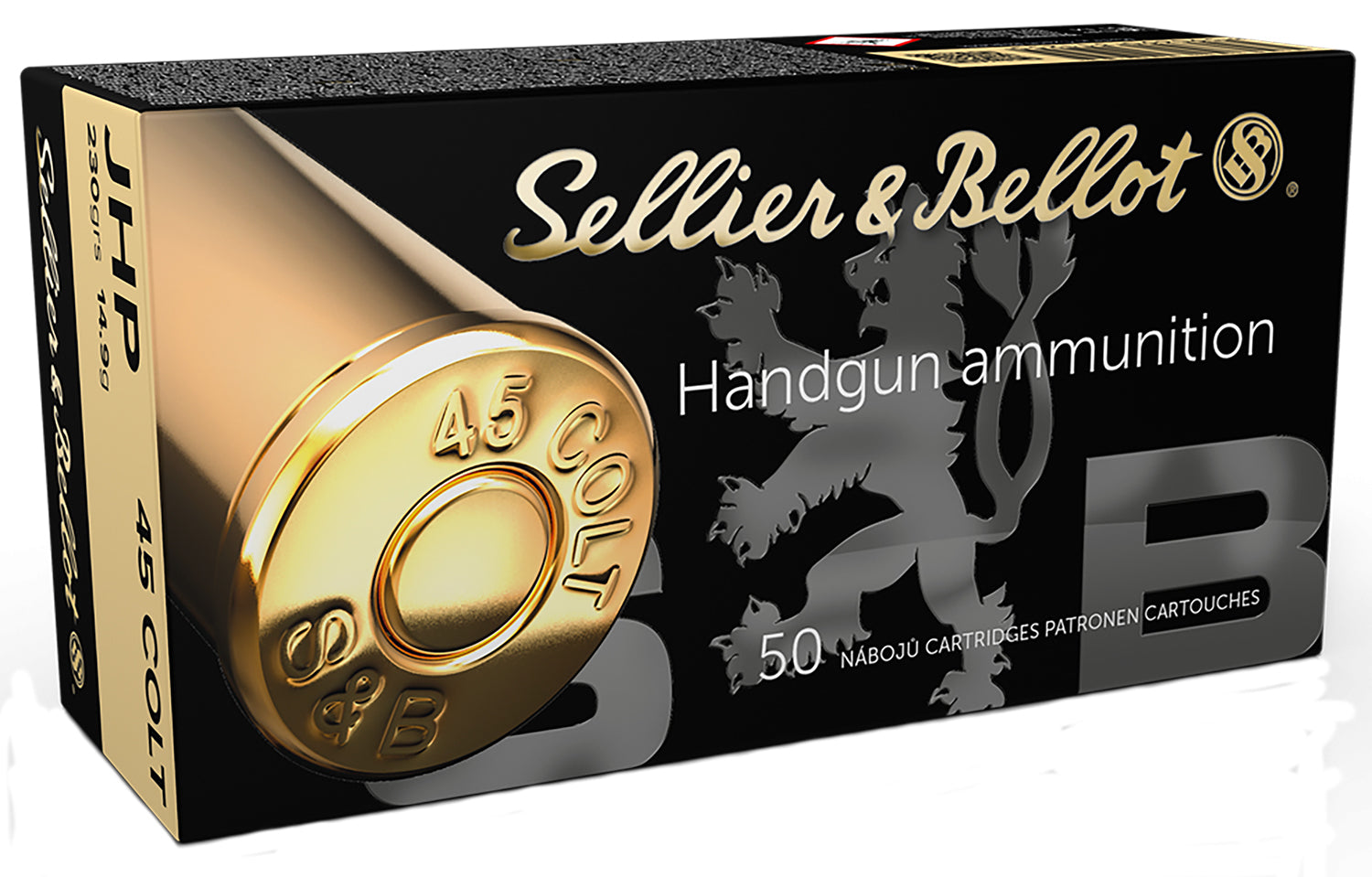 Sellier & Bellot (S&B) SB45F  Jacketed Hollow Point JHP 230 Grain .45 Long Colt