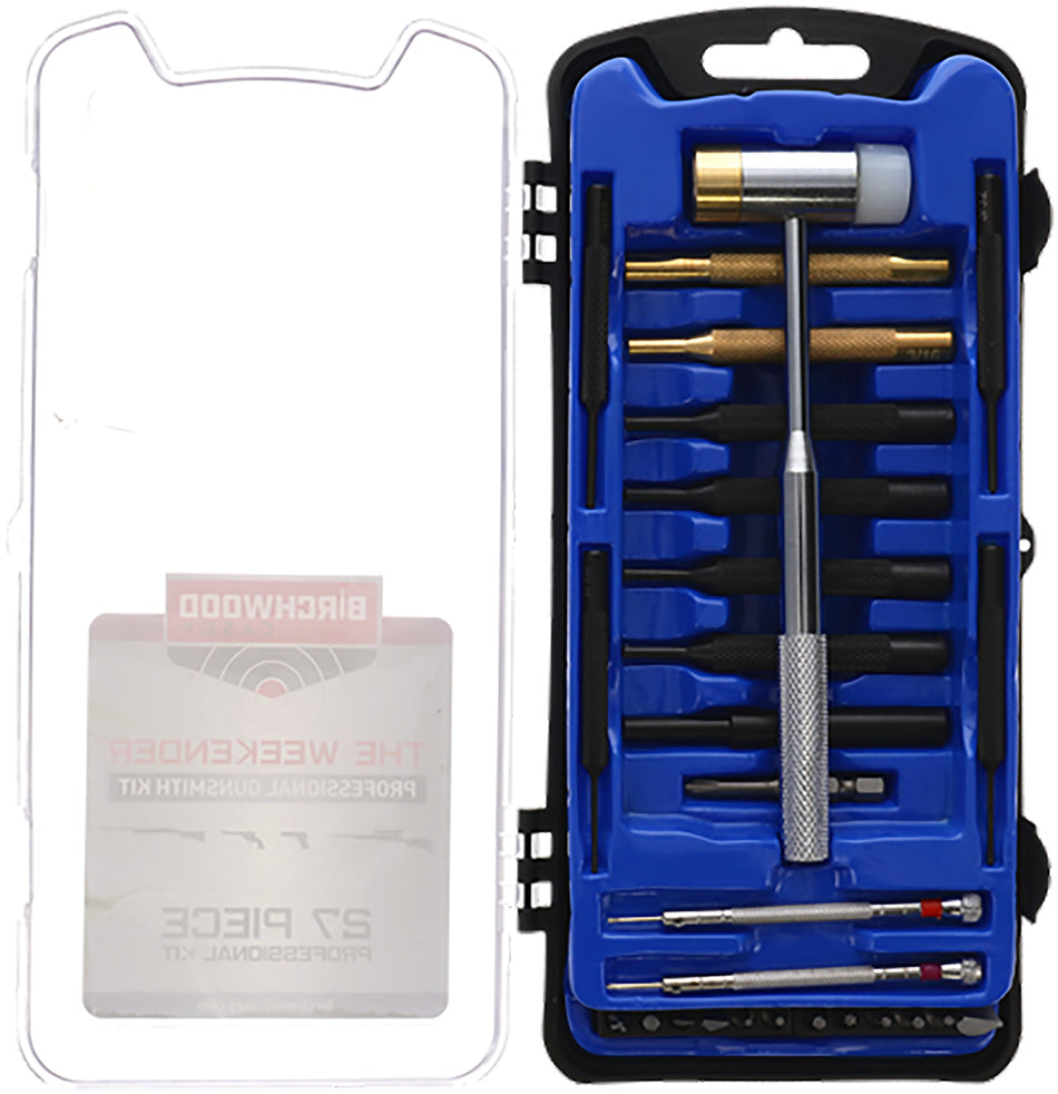 Birchwood Casey 42021 Weekender Professional Gunsmith Kit, 27-Piece with Hard Case, Blue