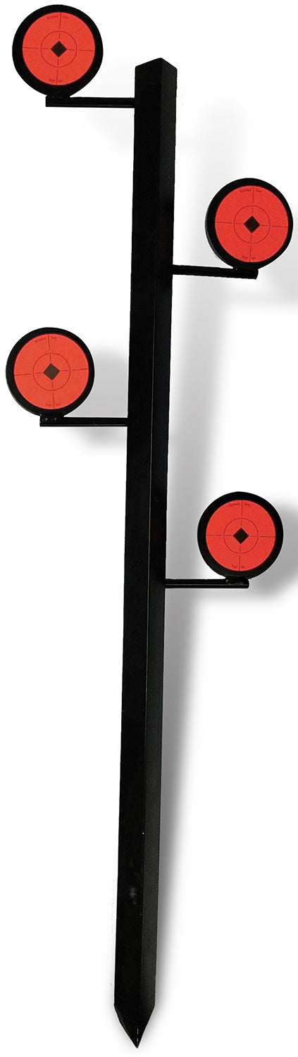 Birchwood Casey 47424 World of Targets Rimfire Dueling Tree Pistol/Rifle Black/Orange Steel Circle Standing
