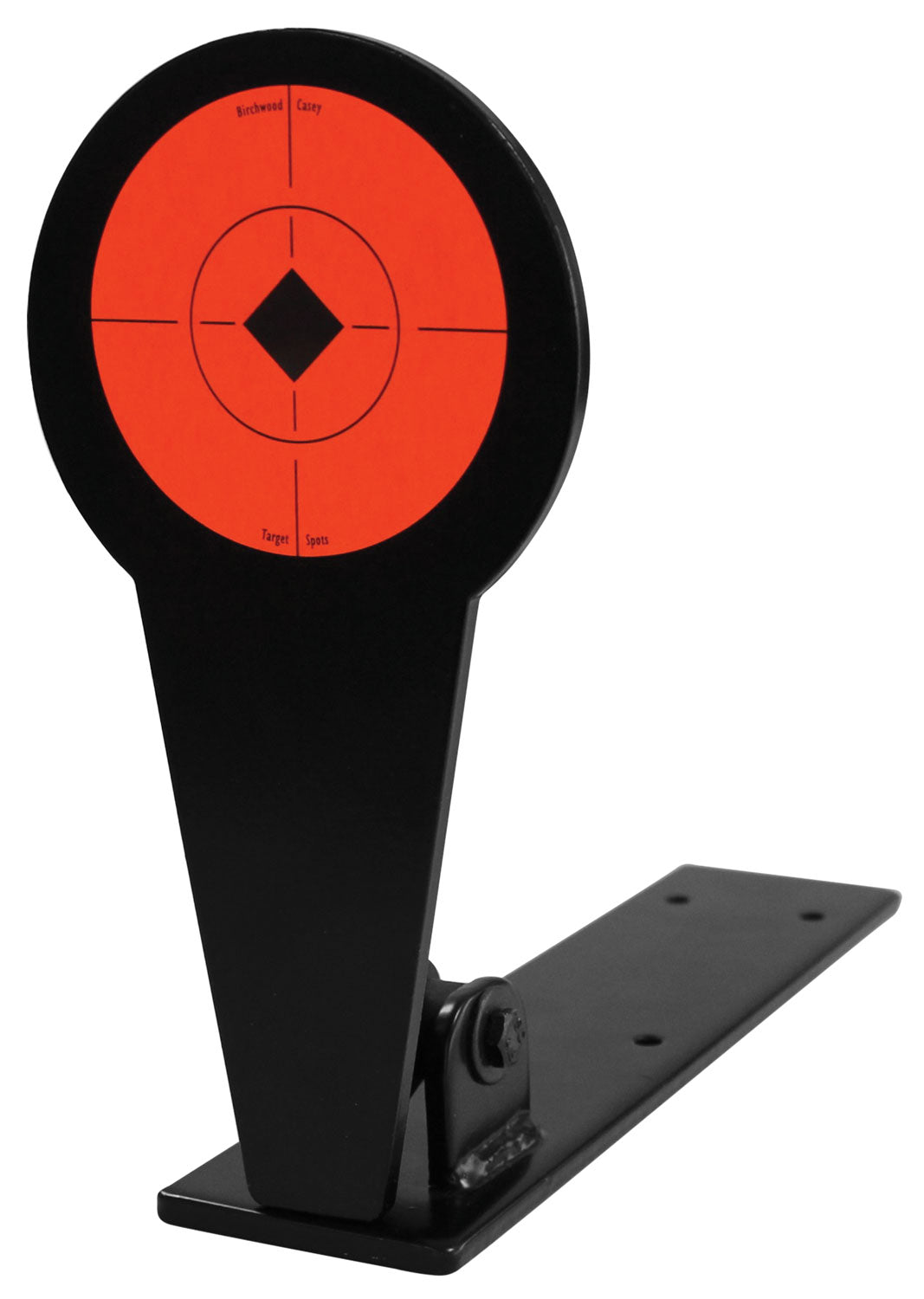 Birchwood Casey 47524 World of Targets 4" Popper Rimfire Pistol/Rifle Black/Orange Steel Diamond Standing w/Ground Stakes