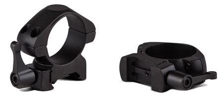 Konus 7407 Matte Black Steel Scope Rings 1-Inch Quick Release Medium Weaver/Picatinny 0 MOA