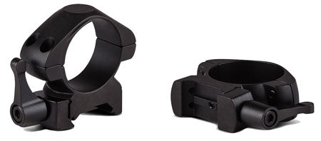 Konus 7410 Matte Black Steel Scope Rings 30mm Quick Release Medium Weaver/Picatinny 0 MOA