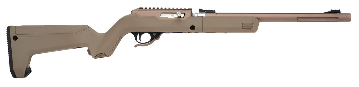Tactical Solutions ATDQSBBFDE X-Ring Takedown VR 22 LR 10+1 16.50" Quicksand Fluted Chromoly Steel Barrel, Quicksand w/Attached Scope Rail Receiver, Flat Dark Earth Fixed Magpul Backpacker Stock, Ambi