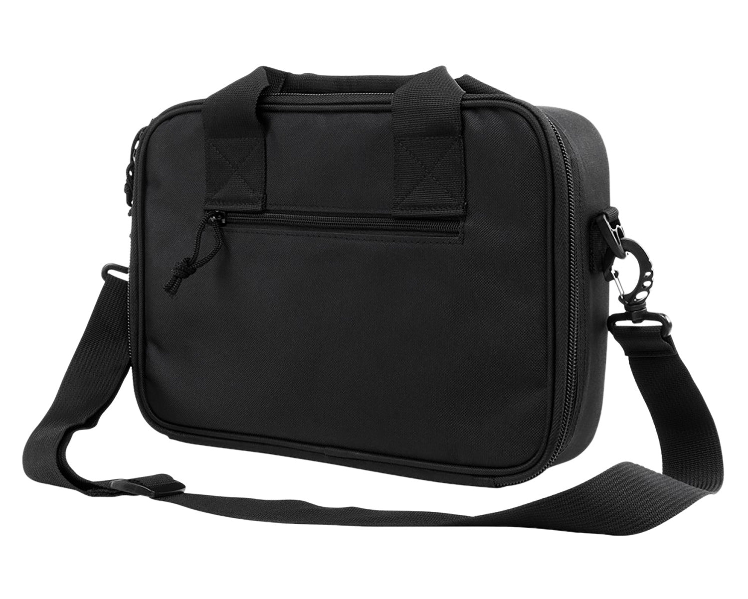 NcStar CPDX2971B VISM Double Pistol Range Bag Black with Mag Pouches, Loop Fasteners & Lockable Zippers
