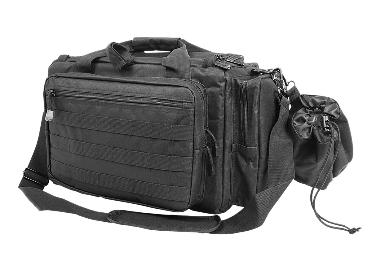 NcStar CVCRB2950B VISM Competition Range Bag Black with Padded Side Pockets, Lockable Zippers & Mag Pockets