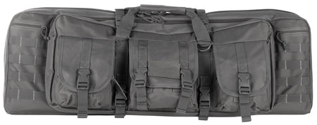 NcStar CVDC2946U42 VISM Double Carbine Case 42" Urban Gray PVC with Foam Padding, Lockable Zippers & MOLLE