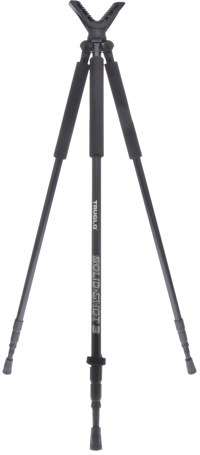 TruGlo TG8925XB Solid-Shot Tripod, 22-68" Adjustable, Black Aluminum
