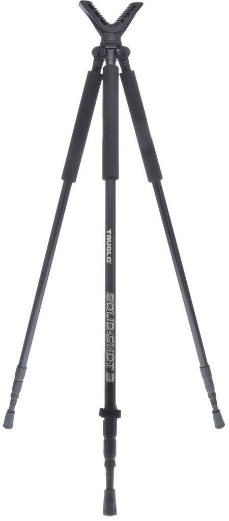 TruGlo TG8925XB Solid-Shot Tripod, 22-68" Adjustable, Black Aluminum