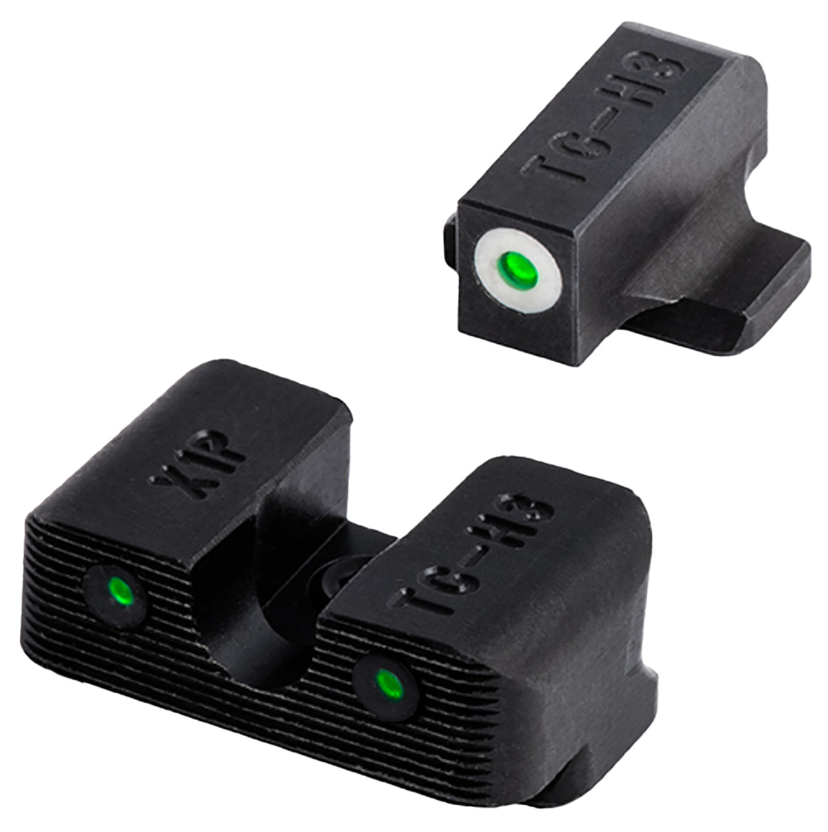 TruGlo TG231G1AC Tritium Pro Night Sight Set Green Tritium Orange Outline Front Glock