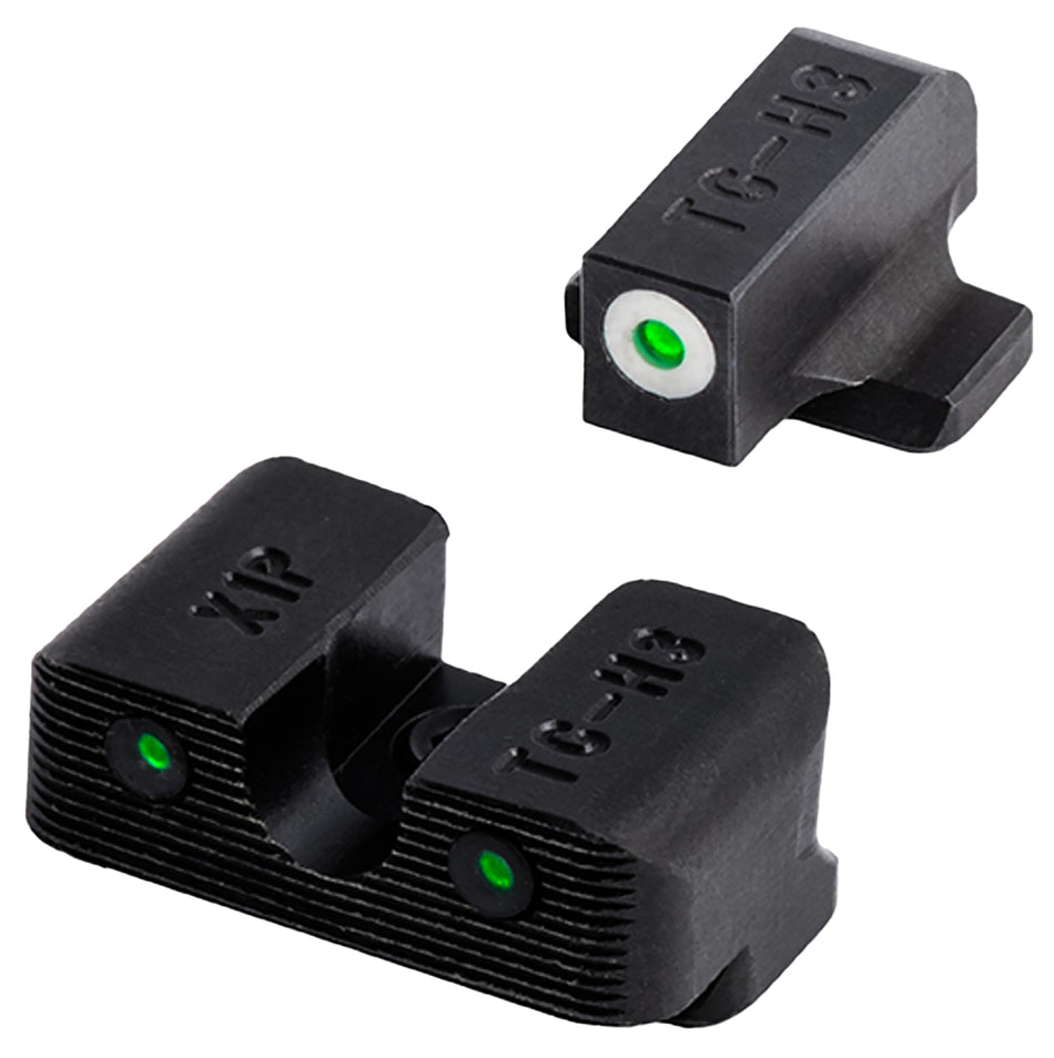 TruGlo TG231G1AC Tritium Pro Night Sight Set Green Tritium Orange Outline Front Glock