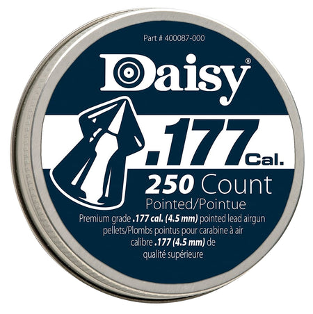 Daisy PrecisionMax .177 Cal Pointed Lead Field Pellets 250-Count Tin