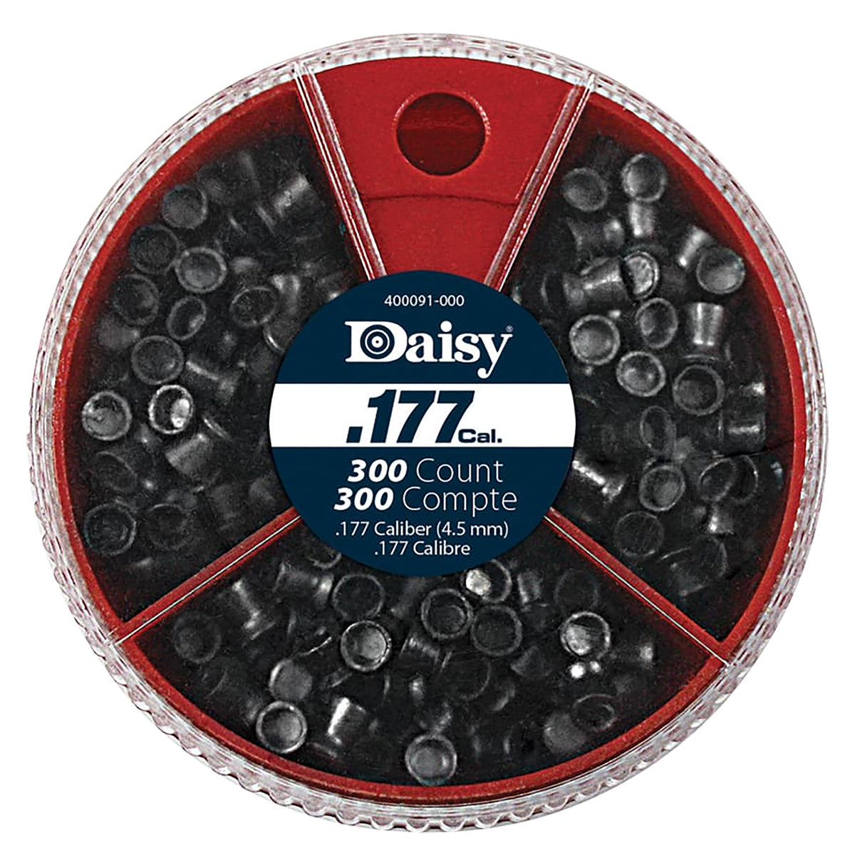 Daisy Dial-A-Pellet .177 Cal Flat Nose Pointed Hollow Point Lead Pellets 300-Count Tin