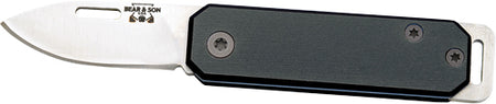 Bear & Son Slip Joint Folder 1.5" Blade Black Aluminum Handle