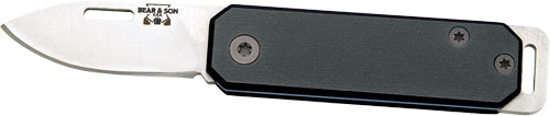 Bear & Son Slip Joint Folder 1.5" Blade Black Aluminum Handle