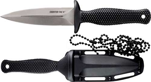 Cold Steel Counter Tac II 3.3" Boot/Belt Knife Spear Point with Secure-Ex Sheath