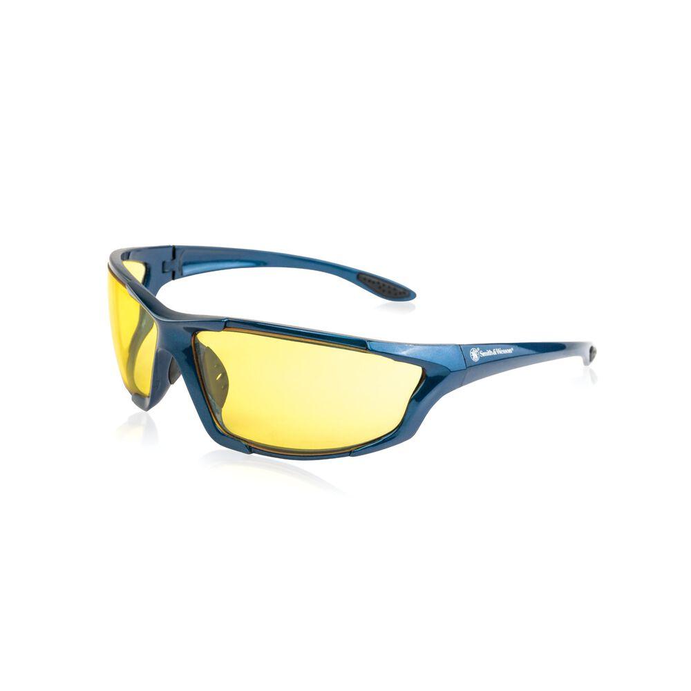 Smith & Wesson Major Full Frame Shooting Glasses Blue Frame with Amber Lens