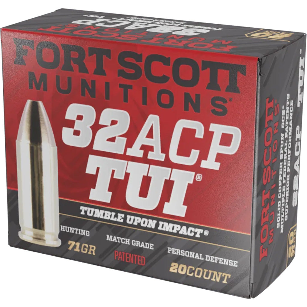 Fort Scott Munitions Tumble Upon Impact (TUI) .32 ACP 71 gr Solid ammo