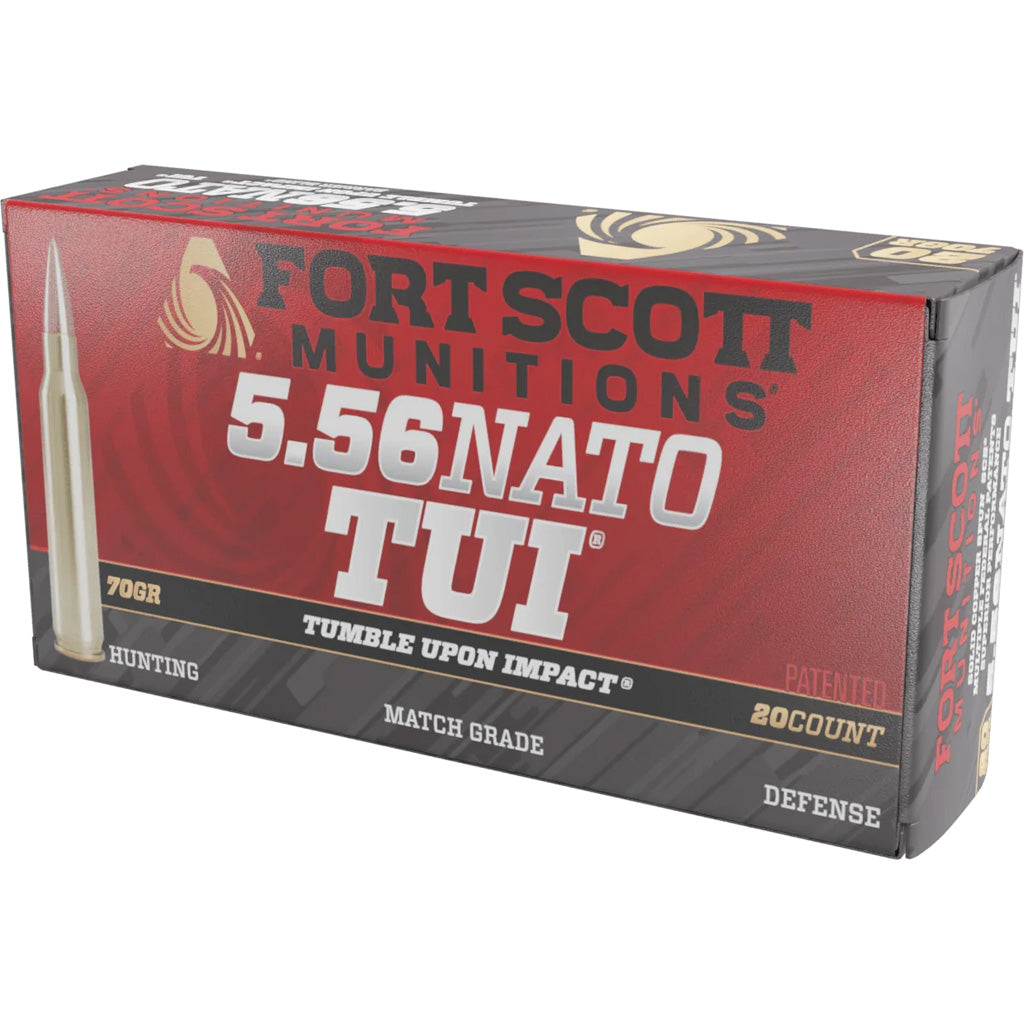 Fort Scott Munitions 5.56x45mm NATO 556070SCV2 Tumble Upon Impact (TUI) Solid Copper Spun CS 70 Grain