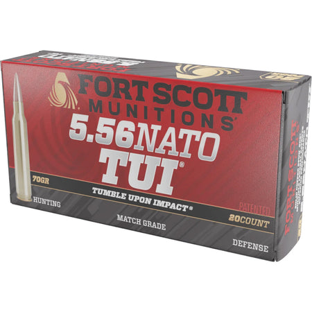 Fort Scott Munitions 5.56x45mm NATO 556070SCV2 Tumble Upon Impact (TUI) Solid Copper Spun CS 70 Grain