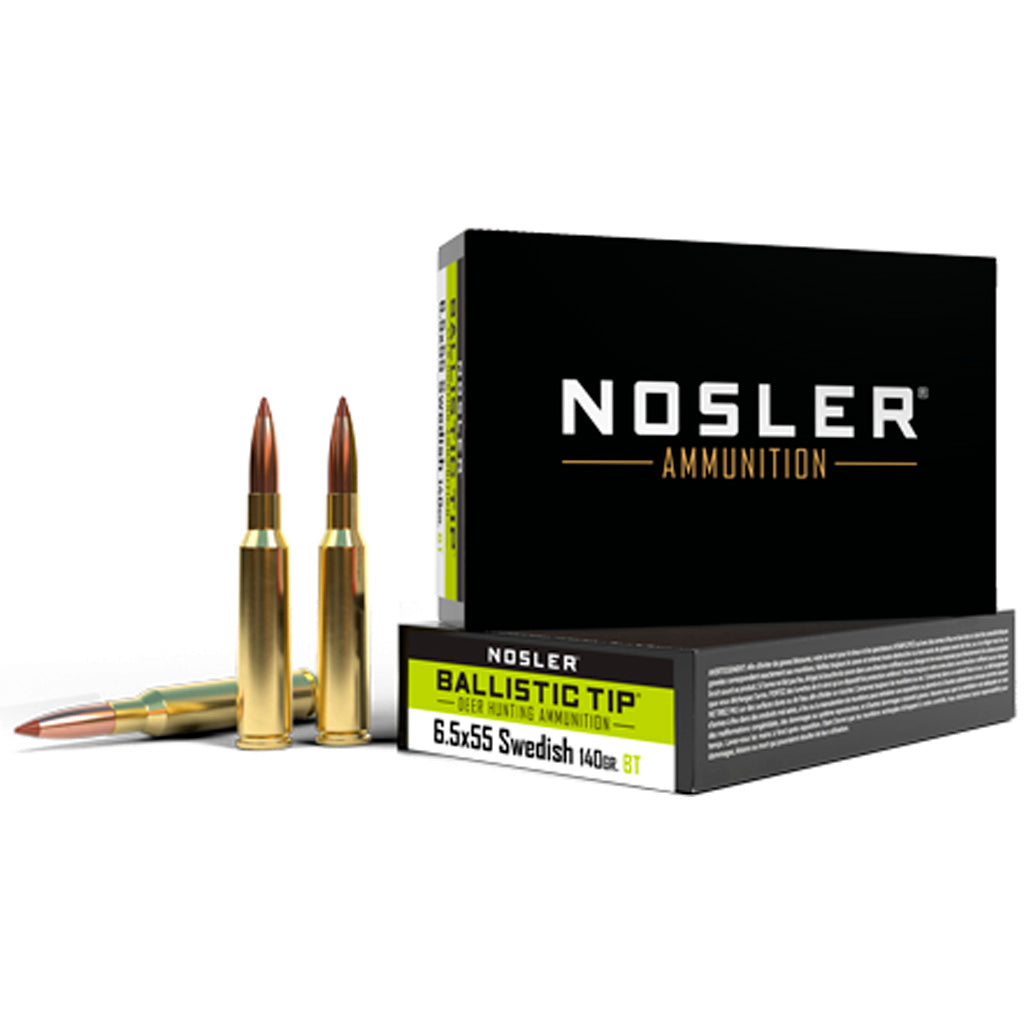 Nosler 61053 Ballistic Tip Polymer Tip PT 140 Grain 6.5x55mm Swedish