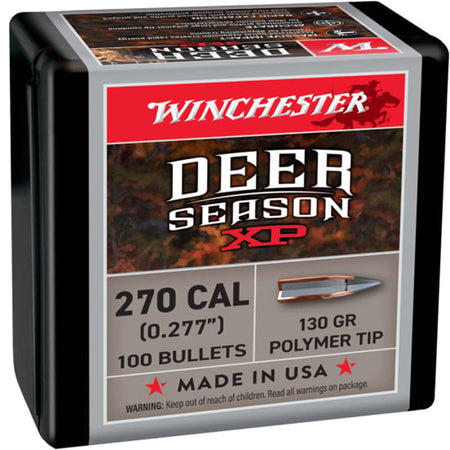 Winchester Deer Season XP Rifle Component Bullets .270 130gr 100/box