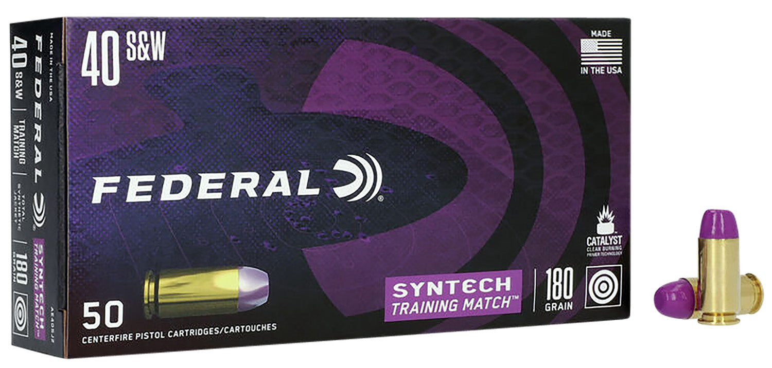 American Eagle AE40SJ2 Syntech Training Match Total Syntech Jacket Flat Nose  180 Grain .40 S&W