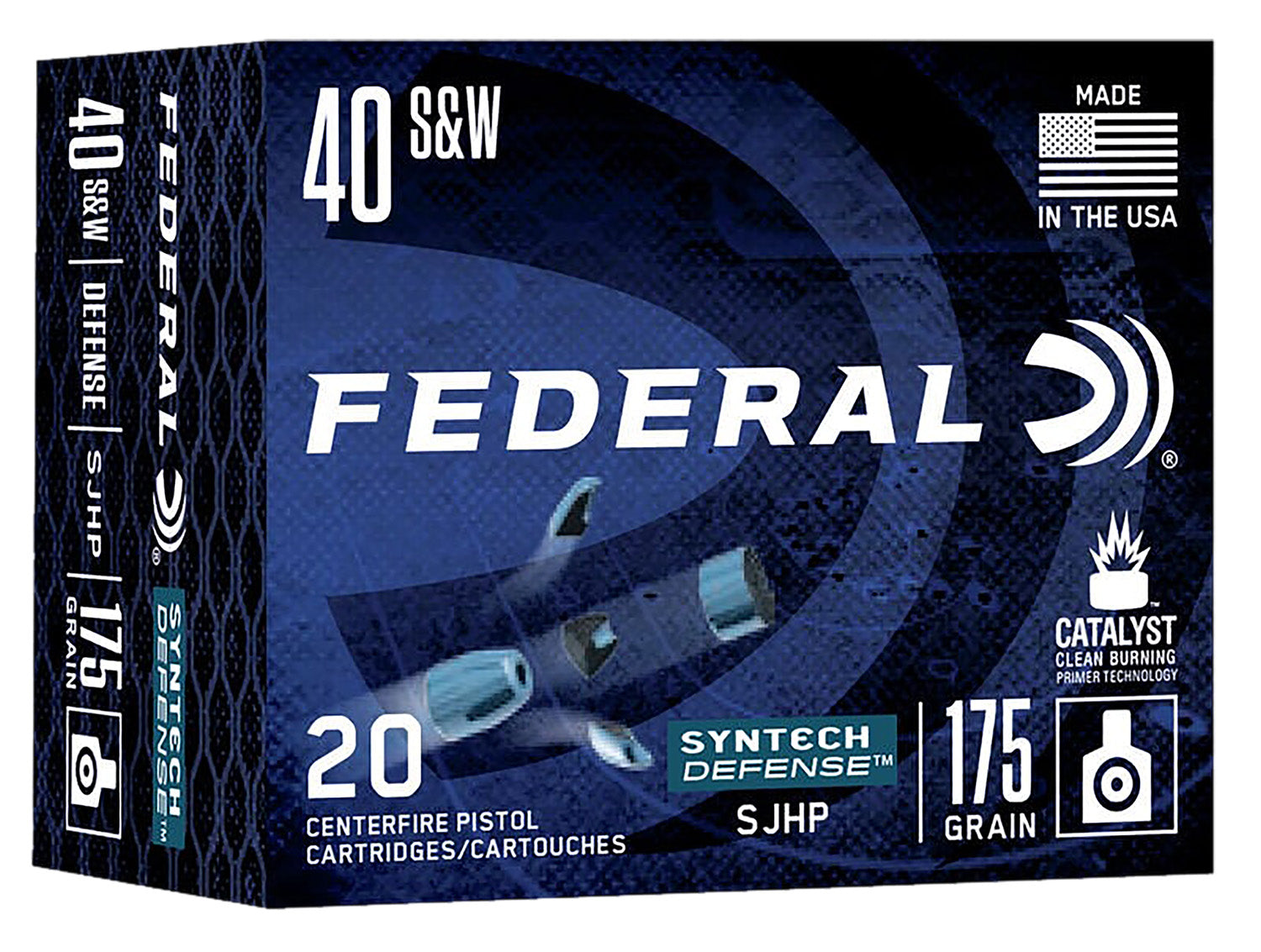 Federal Syntech Defense .40 S&W 175 gr JHP ammo