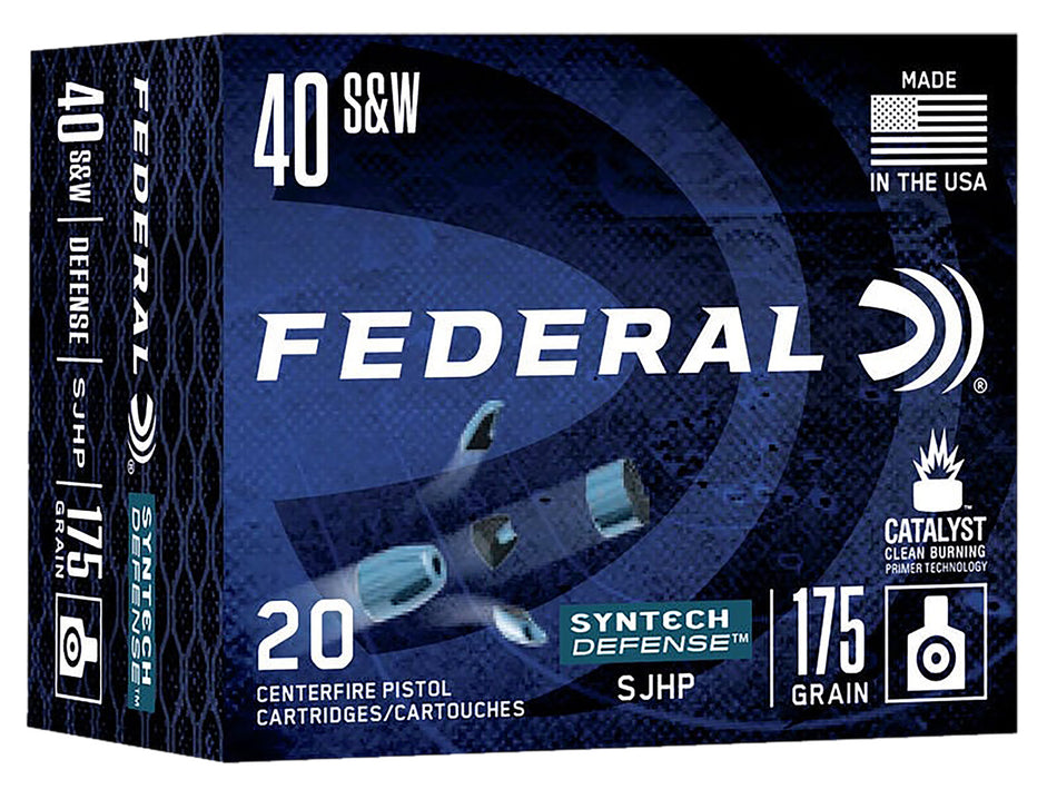 Federal Syntech Defense .40 S&W 175 gr JHP ammo