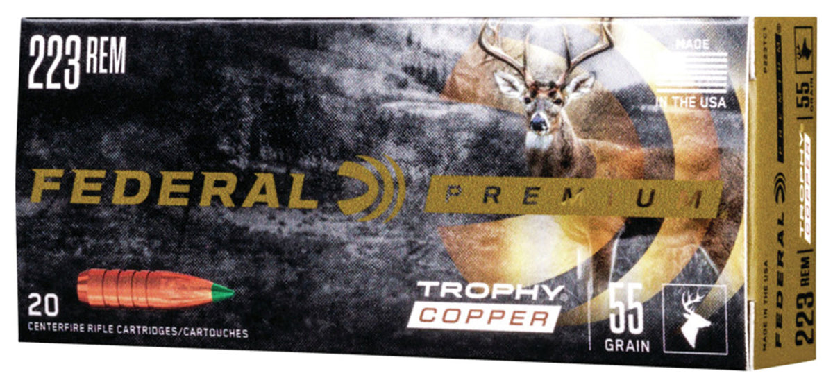 Federal P223TC1 Premium Trophy Copper  55 Grain .223 Remington