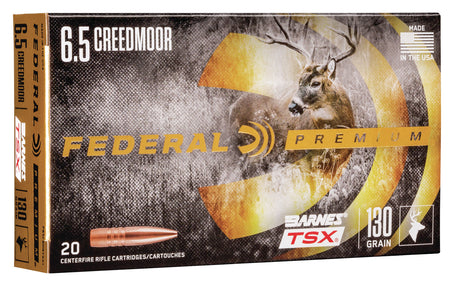 Federal P65CRDBTSX1 Premium Barnes TSX  130 Grain 6.5mm Creedmoor