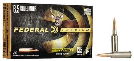 Federal P65CRDBCH1 Premium Berger Hybrid Hunter  135 Grain 6.5mm Creedmoor