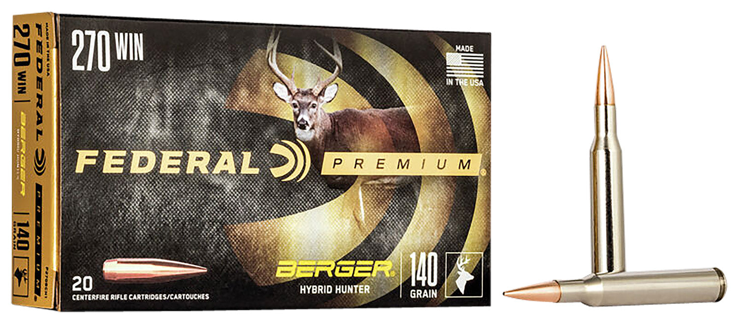 Federal P270BCH1 Premium Berger Hybrid Hunter  140 Grain .270 Winchester