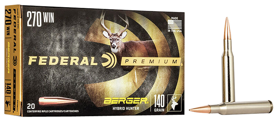 Federal P270BCH1 Premium Berger Hybrid Hunter  140 Grain .270 Winchester