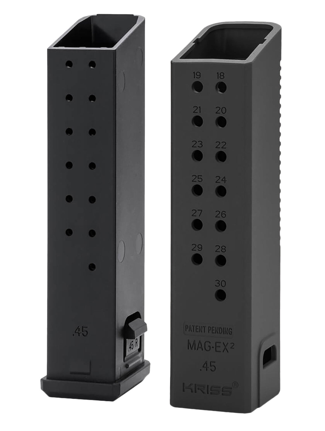 Kriss USA KVAMX2K90BL00 Mag-Ex2 Extension Kit 9mm Luger 40rd for Glock 17 Gen3-5 Black Polymer