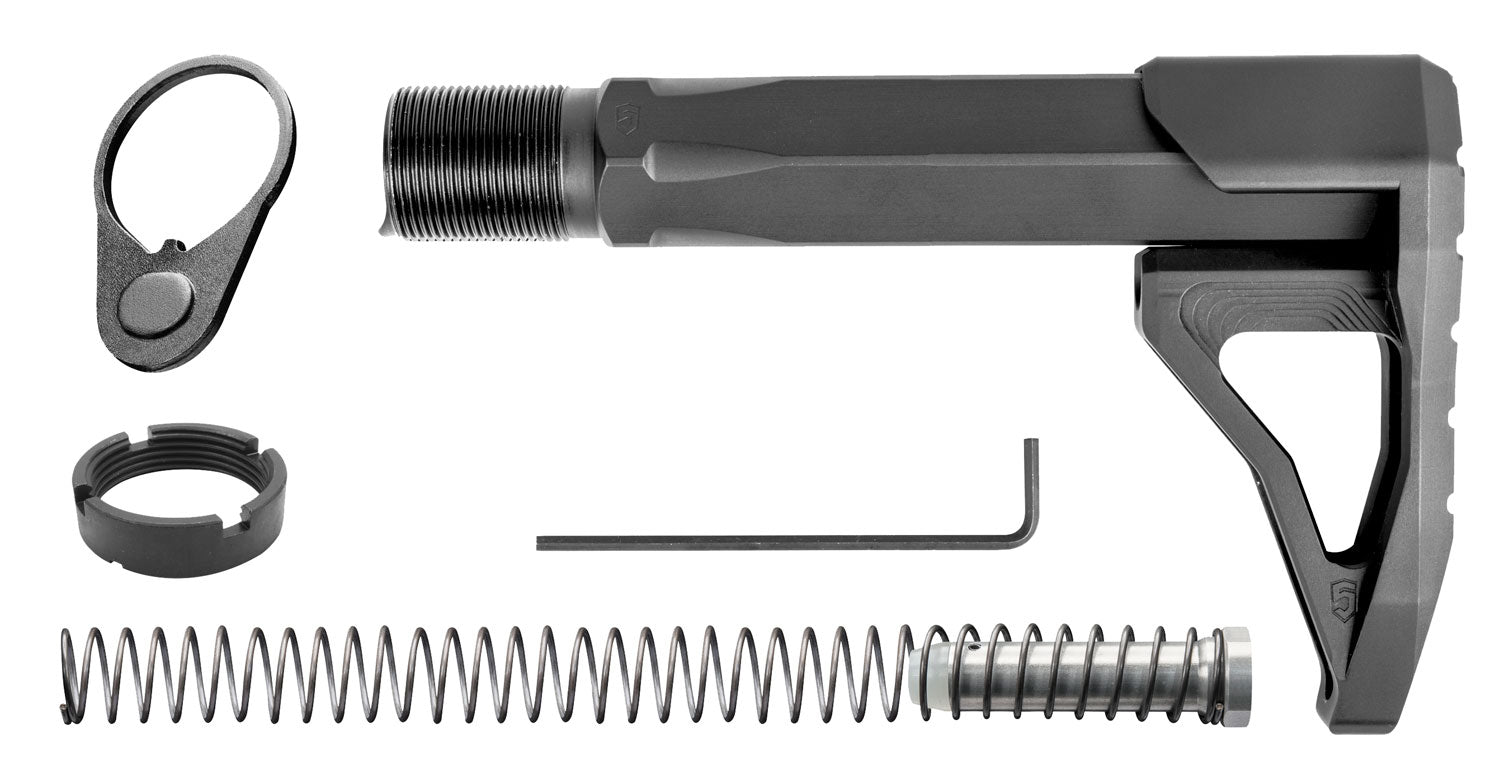 Phase 5 Weapon Systems CMSA Carbine Mini Stock Assembly, Black Aluminum for AR-15/AR-10