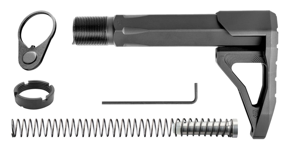 Phase 5 Weapon Systems CMSA Carbine Mini Stock Assembly, Black Aluminum for AR-15/AR-10
