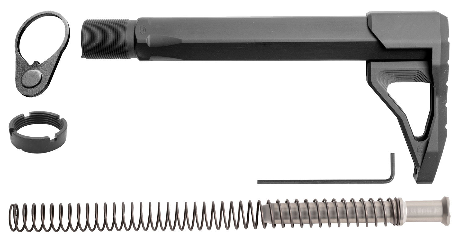 Phase 5 Weapon Systems RMSA Rifle Mini Stock Assembly, Black Aluminum for AR-15/AR-10