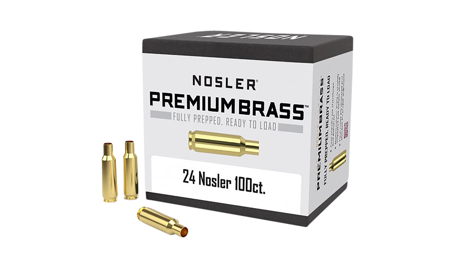 Nosler 10085 Reloading Brass 24 Nosler Unprimed Rifle Cases 100ct
