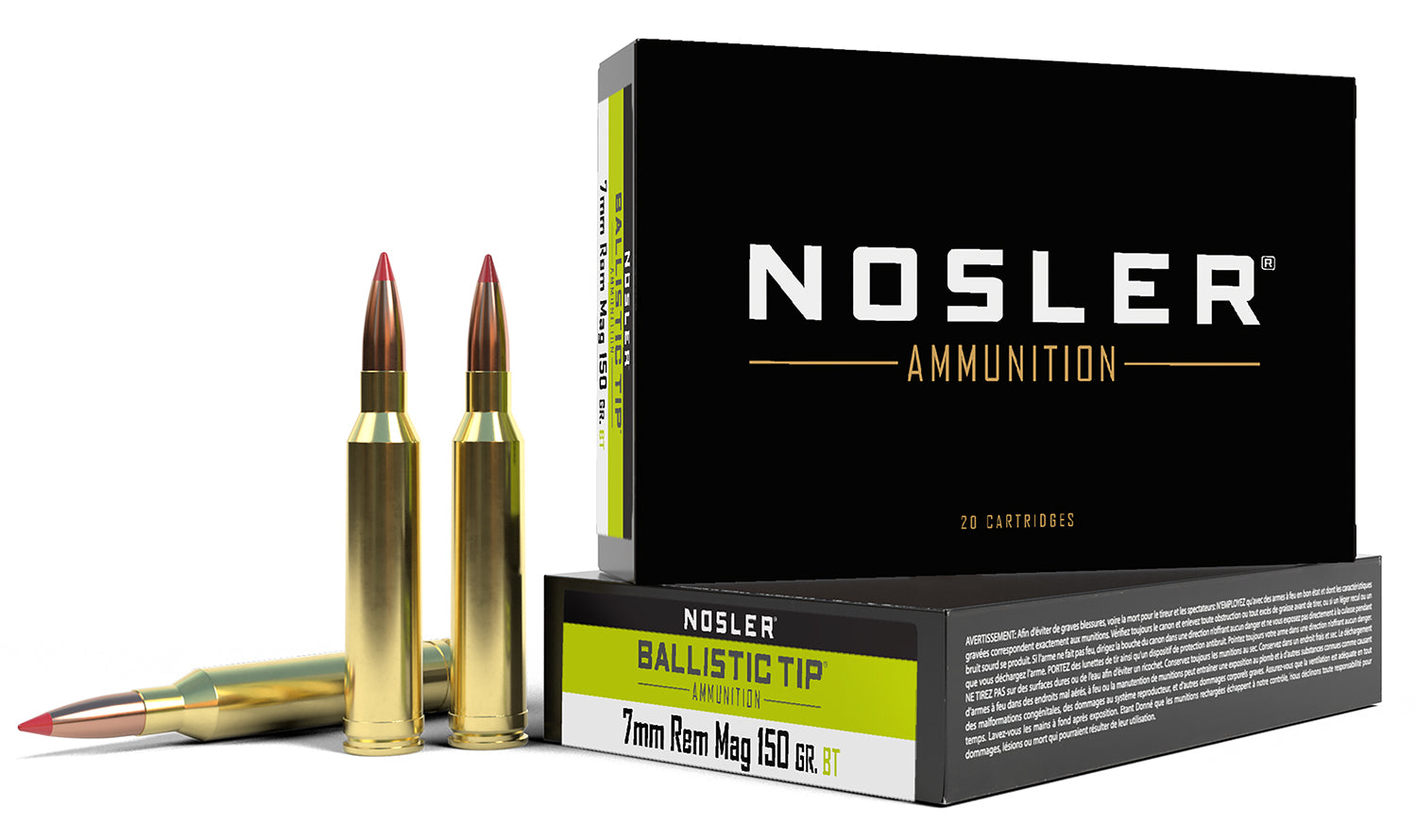 Nosler  7mm Remington Mag 150 gr PolyTip ammo