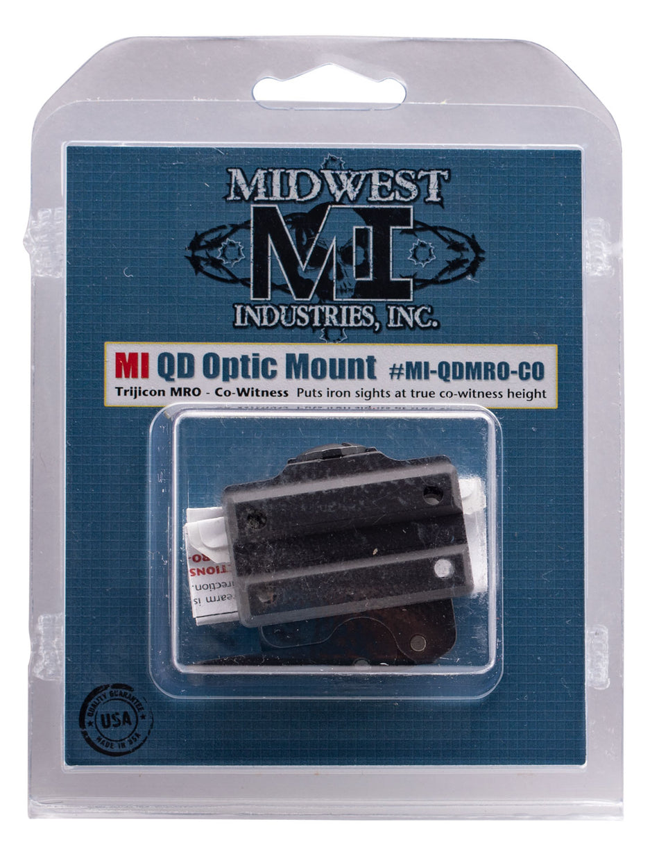 Midwest Industries MIQDMROCO Trijicon MRO QD Optic Mount Black Hardcoat Anodized