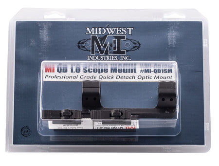 Midwest Industries MIQD1SM 1-Inch QD Scope Mount and Ring Combo Black Hardcoat Anodized