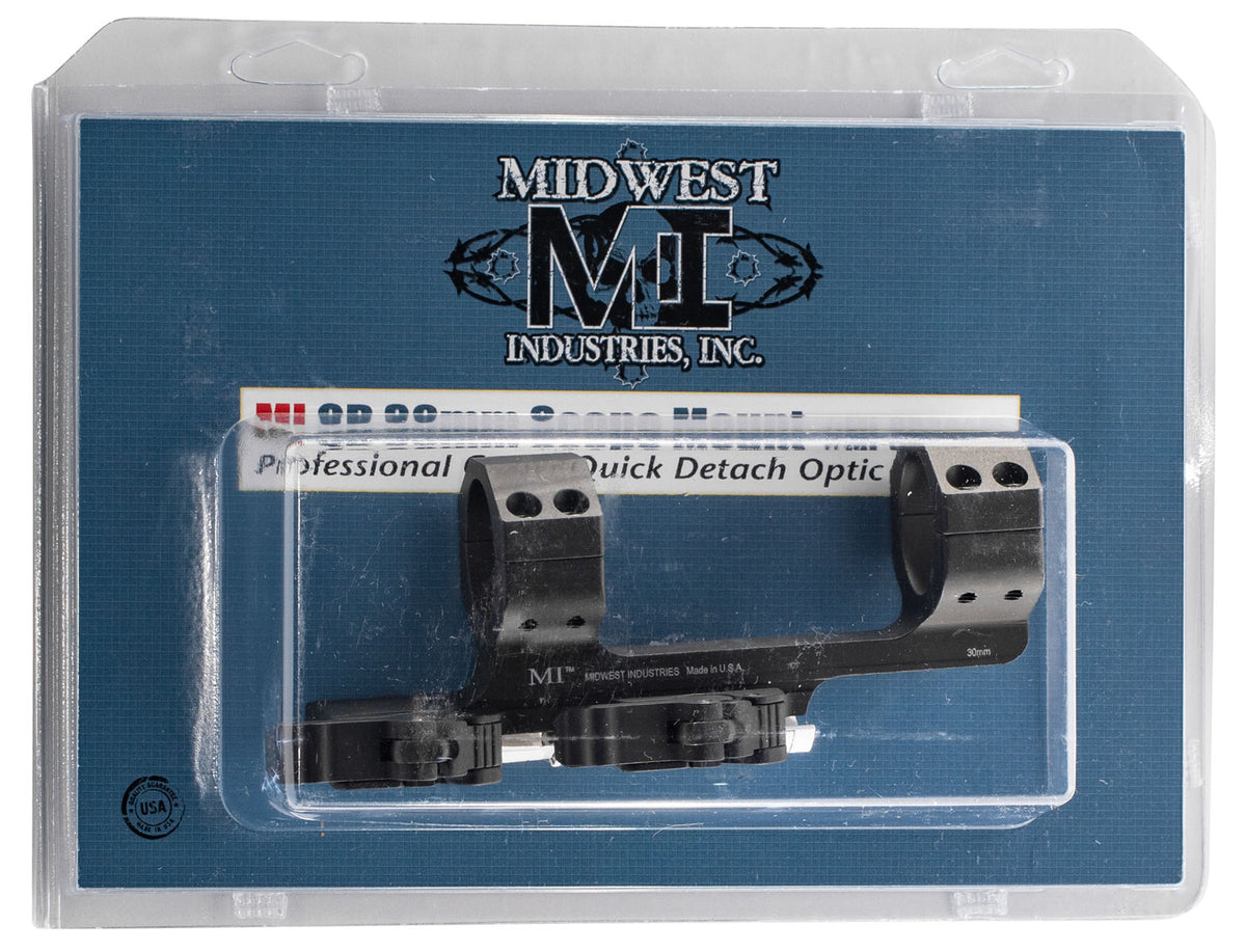 Midwest Industries MIQD30SM 30mm QD Scope Ring and Mount Combo Black Hardcoat Anodized