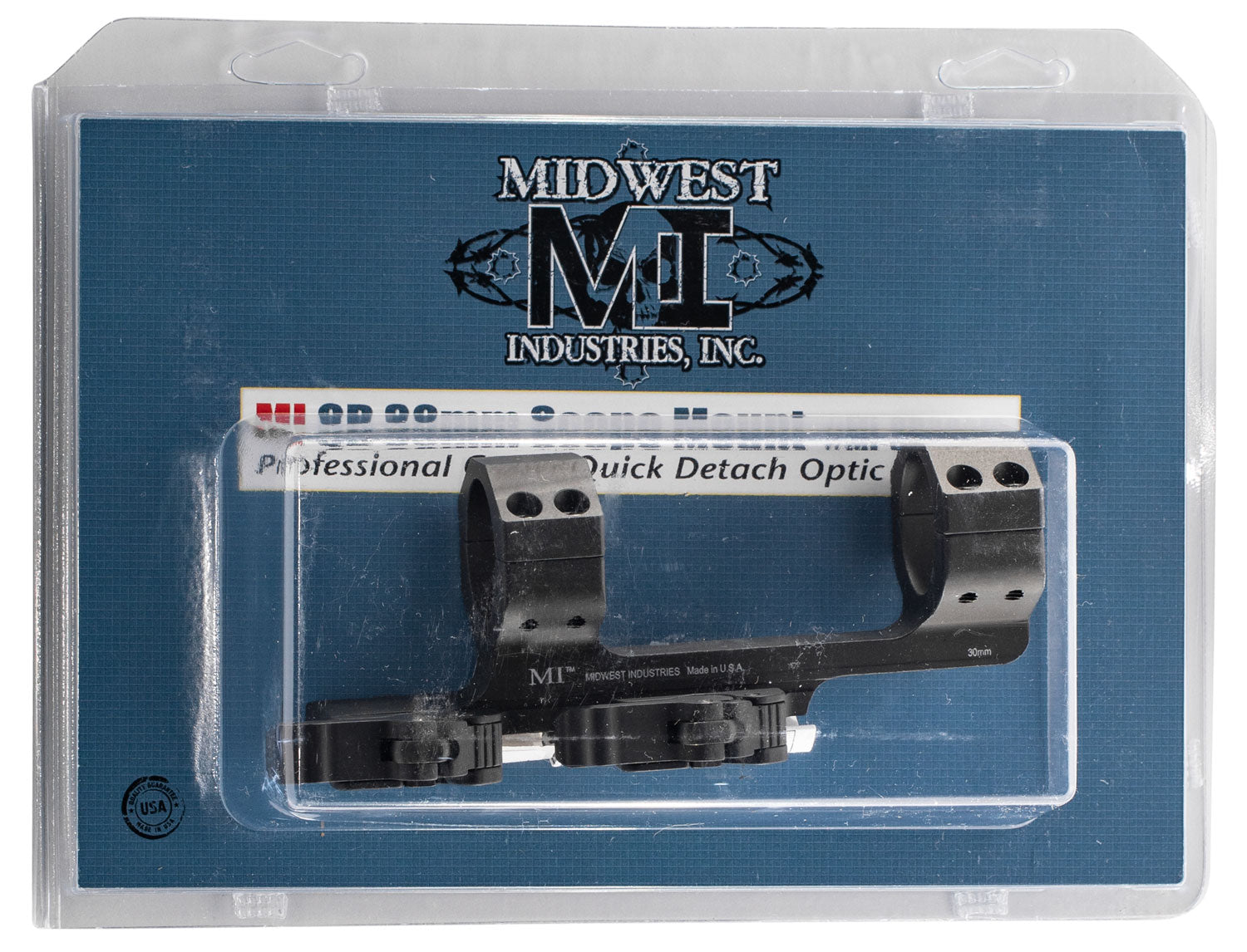 Midwest Industries MIQD30SM 30mm QD Scope Ring and Mount Combo Black Hardcoat Anodized