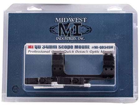 Midwest Industries MIQD34SM 34mm QD Scope Ring and Mount Combo Black Hardcoat Anodized