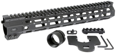 Midwest Industries M-Series Combat Rail AR Platform Black Hardcoat Anodized 12.62"