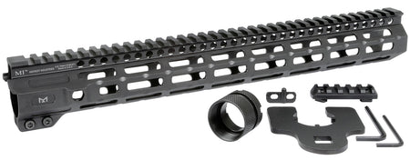 Midwest Industries M-Series AR-15 Combat Rail Black Hard Coat Anodized Aluminum 15"